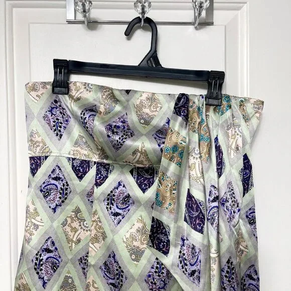 New CINQ À SEPT Luisa Silk Strapless Mini Dress in Green size 8